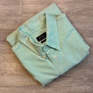 Ralph Lauren Classic Fit Long Sleeve Button Down Shirt W/ Button Collar Size XL